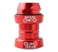 QLoztyse Bike Filettato Serie Sterzo Set Gruppo Bicicletta Bacinella Tappo Superiore Cuscinetto CNC Alluminio Antiruggine Adatto per Bicicletta Pieghevole Stra, Rosso