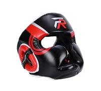 QLoztyse Casco Protettivo per, Protegge Fronte E Orecchie, Traspirante E Regolabile, Protezione Integrale per Il Viso per Taekwondo (per Ragazzi E Ragazze, Rosso S