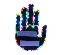 Qloztyse Luce per auto con gesti delle mani, luce a LED per finestrino dell'auto, segnale di rabbia su e fuori con telecomando posteriore, originale e divertente, con gesti luminosi