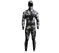 QLoztyse Muta da Subacquea Neoprene Due Pezzi Termica Flessibile Resistente Agli Shock Supporto Movimenti Dinamici per Immersioni Allenamento Attività Acquatiche, Mimetico Verde, L