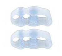 QLoztyse Separatore per Dita Piede Gel Divaricatore Distanziale Correttore in Elastomero Cutaneo Morbido a Tre Fori Riallinea Dita E Allevia Fastidio ’alluce, Blu Chiaro