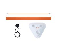 QLoztyse Set Professionale di Asta E Supporto per Allineamento Golfistico, per Piano E Traiettoria, Angolo Regolabile, Strumento Portatile per La Pratica dello