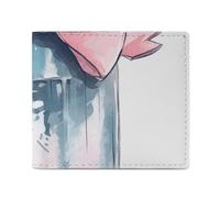QLPTM Barattolo con fiocco portafogli in pelle per donne e uomini sottile borsa porta carte di credito portafoglio piccolo portafoglio bifold, barattolo con fiocco, taglia unica, casual