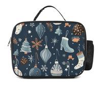 QLPTM Borsa portapranzo isolata in stile retrò, riutilizzabile, portatile, per viaggi, picnic, escursioni
