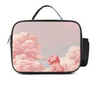 QLPTM Borsa termica per il pranzo, motivo: elefante tra le nuvole, riutilizzabile, per viaggi, picnic, escursioni