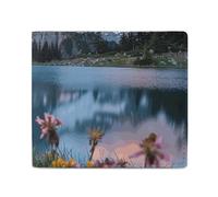QLPTM Mountain Peak at Dusk - Portafogli in pelle per donne e uomini, sottile, porta carte di credito, piccolo portafoglio bifold, Mountain Peak at Dusk, taglia unica, casual