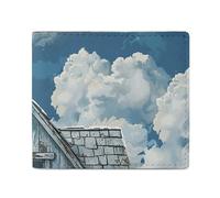 QLPTM Portafogli in pelle con scritta "Blow Smoke Into The Night" per donne e uomini, sottile, porta carte di credito, piccolo portafoglio bifold, fumo nella notte, taglia unica, casual