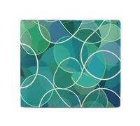 QLPTM Portafogli in pelle con sfumature blu e verdi per donne e uomini, borsa sottile, porta carte di credito, portafoglio piccolo bifold, tonalità blu e verde, taglia unica, casual