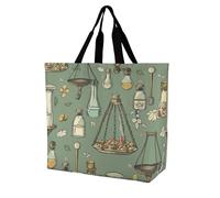 QLPTM Pozioni e pillole, borsa per la spesa per donne e uomini, riutilizzabile, grande, borsa a tracolla pieghevole, borsa della spesa, 40 x 40 x 16 cm