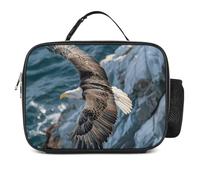QLPTM Soaring Eagle Pictures - Borsa termica per il pranzo, riutilizzabile, per viaggi, picnic, escursioni