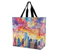 QLPTM The Is Beautiful - Borsa per la spesa da donna e da uomo, riutilizzabile, grande, pieghevole, borsa a tracolla
