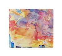 QLPTM The Is Beautiful - Portafogli in pelle per donne e uomini, sottile, con porta carte di credito, piccolo portafoglio bifold, taglia unica, casual