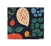 QLPTM There Are Many Fruits Portafogli in pelle per donne e uomini sottile borsa porta carte di credito portafoglio piccolo portafoglio bifold, ci sono molti frutti, taglia unica, casual
