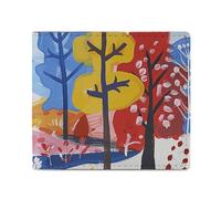 QLPTM There Are Trees And Water Portafogli in pelle per donne e uomini sottile borsa porta carte di credito portafoglio piccolo portafoglio bifold, ci sono alberi e acqua, taglia unica, casual