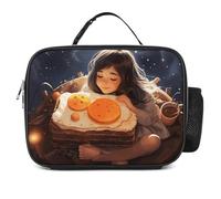 QLPTM Toast in Dream - Borsa termica per il pranzo, riutilizzabile, portatile, per viaggi, picnic, escursioni