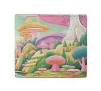 QLPTM Trees And Rocks Portafogli in pelle per donne e uomini, borsa sottile porta carte di credito, portafoglio piccolo bifold, alberi e rocce, taglia unica, casual