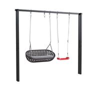 QLS Altalena Set 260 CM Altalena Doppia Ponteggi Nestschaukelgestell Di Acciaio