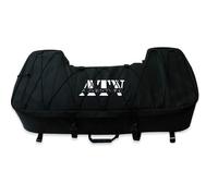 QLS Borsa per ATV, Montaggio Posteriore, Tasca Quadrupla con Tasca Speciale per Cartella, Nero, 93 x 27 x 43 cm