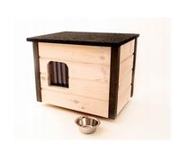 Casa Per Gatti Outdoor Bianca Rifugio Isolato In Legno 57x47 8673