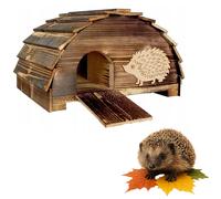 QLS Casetta In Legno Per Ricci 46x35x30 Cm Con Fondo Marrone