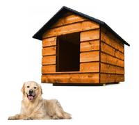 QLS Cuccia per Cane Taglia L Con Tenda Isolato Winterfest Pino Esterno