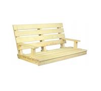 QLS Panca in legno, 120 cm, seduta per altalena Hollywood, 1 panca a dondolo senza telaio