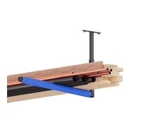 QLS Scaffalatura da soffitto con ganci per scala, kayak, pesca, regolabile, blu