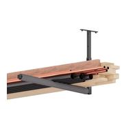 QLS Scaffalatura da soffitto con ganci per scala, kayak, pesca, regolabile, colore nero