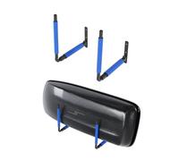 QLS Supporto Acciaio Regolabile per Box 33-57 cm 40 kg Blu | Schiuma PE contro graffi e danni. Include 2 bracci di supporto e kit per montaggio a parete