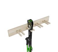 QLS Supporto da sci da parete per 4 paia di bastoncini da trekking nordic walking da 90 cm (non trattati)