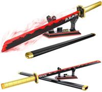 QLT Ideas - Katana per cosplay Tsugikuni Yoriichi dell'anime Demon Slayer, mattoncini decorativi per adulti ragazzi da 6 a 16 anni, 606 pezzi, con fodero e supporto