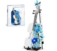 QLT - Set di mattoncini per violino da costruzione, motivo di violino leggero, idea regalo per ragazze, adulti, 8 + 1419 pezzi