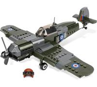QLT WW2 Spitfire combattente aereo mattoncini da costruzione, regalo per adulti dai 6 ai 18 ragazzi anni in su, WW2 SetCollectors 290 pezzi.