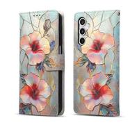 QLTYPRI Custodia a portafoglio per Samsung Galaxy A36 5G, in pelle di alta qualità, con stampa UV, magnetica, con blocco RFID, scomparti per carte di credito, cavalletto, per donne e ragazze, motivo