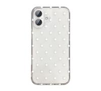 QLTYPRI for iPhone 16 Plus Case, Cute Polka Dot Pattern Aesthetic Phone Case, Raised Camera Protection Durable TPU Slim Shockproof Protective Phone Cover for Girls Women - Clear Big Dot