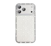 QLTYPRI for iPhone 17 Pro Max Case, Cute Polka Dot Pattern Aesthetic Phone Case, Raised Camera Protection Durable TPU Slim Shockproof Protective Phone Cover for Girls Women - Clear Big Dot