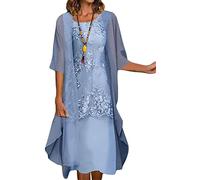 QLXYYFC Abito da Donna in Due Pezzi, Abito in Pizzo, Abito Festivo, Abito da Sposa in Due Pezzi, Abito Elegante con Abito Giacca, Abiti da Damigella d'Onore, Abiti da Cocktail, Abito da Sera