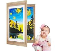 QLXYYFC Cornice Per Disegni di Bambini, Cornice Per Bambini Pieghevole In Legno Massiccio, Cornice Per Foto Piena con Apertura Frontale, Perfetta Per Fogli A4, Adatta Per Essere Appesa In Camera da Le