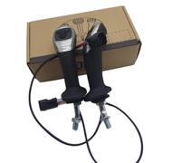 QLYUEUI For la conversione 'escavatore gommato Clipper Maniglia del joystick in ferro Maniglia a triplo pulsante Maniglia della valvola pilota in gomma(1 pair)
