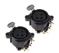 QM18 2pcs 3-Pole XLR Femmina Jack Montaggio a Pannello Telaio Presa Connettore Per Microfono Chitarra