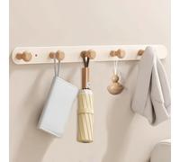 QMAHA Attaccapanni da Muro Legno, Appendiabiti da Parete Legno Ganci Appendiabiti Cappotto Asciugamano Gancio Rack Wall Mount Gancio per Appendere Cappotti, Giacche, Cappelli