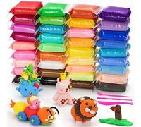 QMAY Argilla da Modellare - 36 Colori Pasta Modellabile Magica all'Aria, Regalo per Ragazzi e Ragazze dai 3 ai 12 Anni, Attività Fai da Te e Arti e Mestieri