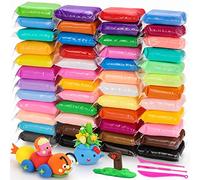 QMAY Argilla da Modellare - 48 Colori Pasta Modellabile Magica all'Aria, Regalo per Ragazzi e Ragazze dai 3 ai 12 Anni, Attività Fai da Te e Arti e Mestieri