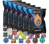QMAY Dadi Mistero, set di 6 con 7 dadi poliedrici, dadi da gioco, DND RPG MTG, giochi da tavolo (42)