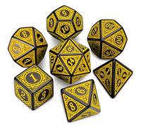 QMAY DND Dice - Set di 7 dadi poliedrici per Dungeon e Dragons MTG RPG D&D D20, D12, D10, D%, D8, D6, D4