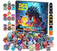 QMAY Mystery Dice, set di 9 dadi poliedrici, stile casuale, per giochi da tavolo Dungeon and Dragons MTG RPG DND D20 D12 D10 D% D8 D6 D4