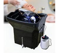 QMBLSNSQ Attrezzatura per Head Spa con serbatoio acqua 60L, inclusa macchina per fumigazione e campana per vapore, lavatesta portatile per parrucchieri, Adatto per saloni di parrucchiere (Nero).