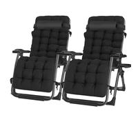 QMBLSNSQ Sdraio Relax Larga 770mm - Maxi Pieghevole 240kg Portata, Portabicchieri per Drink e Smartphone, Cuscino Ergonomico