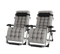 QMBLSNSQ Sdraio Relax Larga 770mm - Maxi Pieghevole 240kg Portata, Portabicchieri per Drink e Smartphone, Cuscino Ergonomico