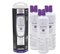 qmcfns 3 Bottiglie Da 180 G Sostituiscono Il Filtro Dell'acqua Del Frigorifero Compatibile Con Whirpool EDR1RXD1 W10295370A 9081 Filtro Antigoccia 1 P8RFWB2L P4RFWB